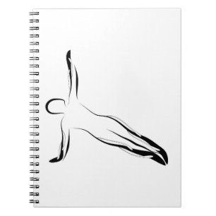 Pilates pose spiral notebook