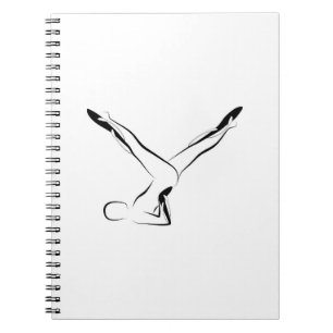 Pilates pose spiral notebook