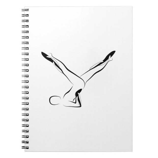 Pilates pose spiral notebook (Front)
