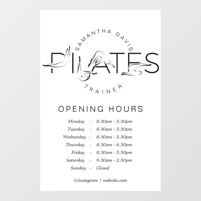 Pilates Poses in Pilates Word (Sheet)