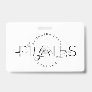 Pilates Poses in Pilates Word ID Badge
