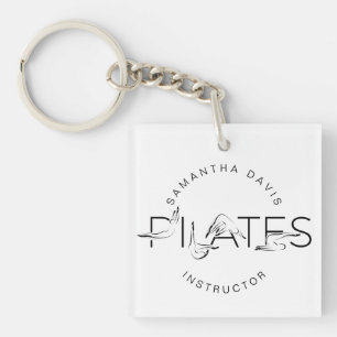 Pilates Poses in Pilates Word Key Ring
