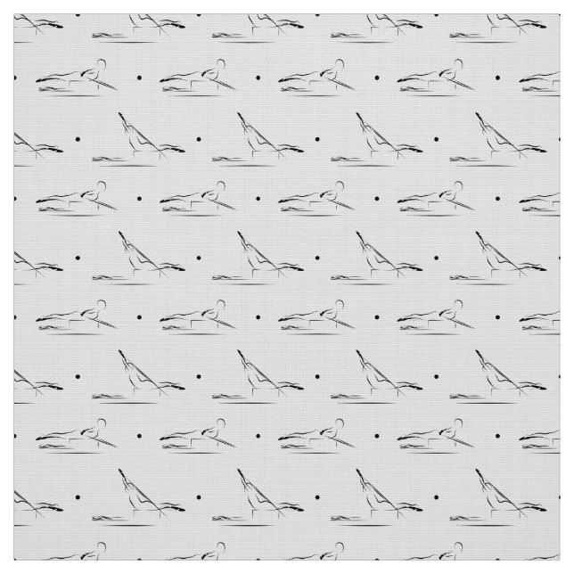 Pilates poses pattern fabric (Swatch)