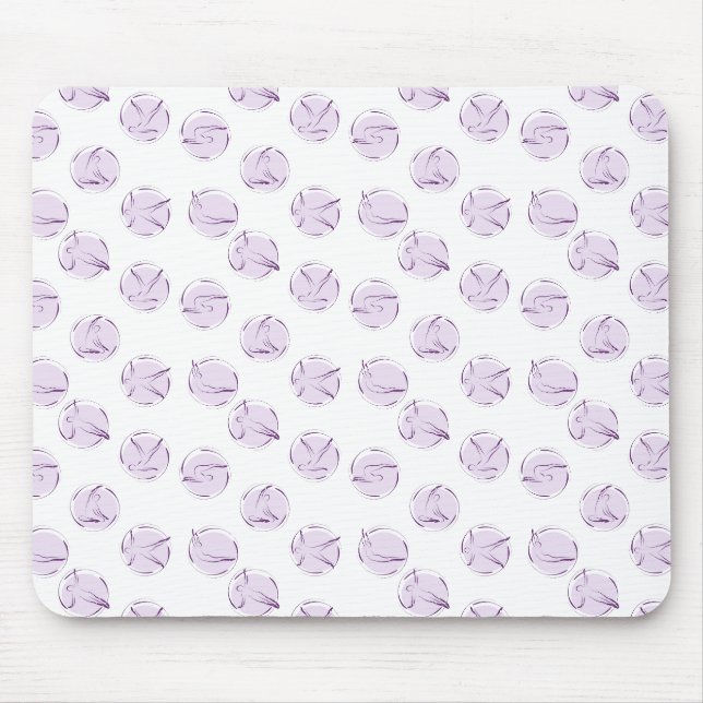Pilates poses pattern mouse pad (Front)