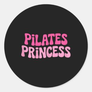 Pilates Princess Meditation Fitness Yoga Classic Round Sticker