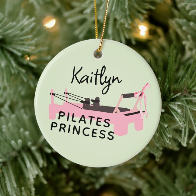 Pilates Princess Pink Reformer  Ceramic Tree Decoration (Creator Uploaded)