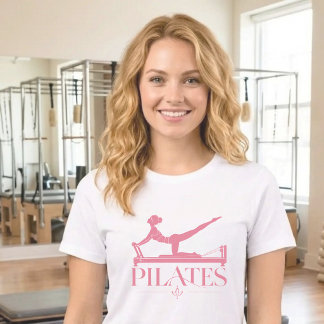 Pilates Reformer-Pink Graphic Tri-Blend Shirt