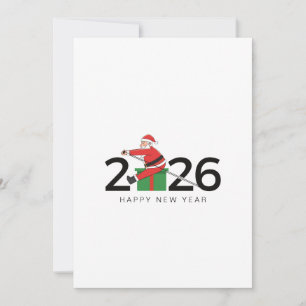 Pilates Santa Happy New Year Holiday Card