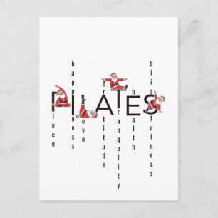 Pilates Santa Reformer Christmas Holiday Postcard