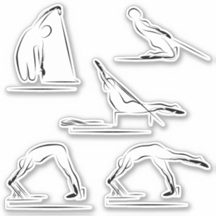 Pilates Scrapbook Stationery Stickers