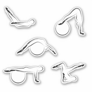 Pilates Scrapbook Stationery Stickers