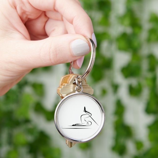 Pilates Short Spine Massage Pose - Reformer Key Ring (Hand)