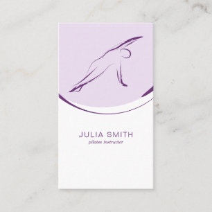 Pilates Side Bend pose   Color Business Card