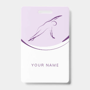 Pilates Side Bend pose   Colour ID Badge
