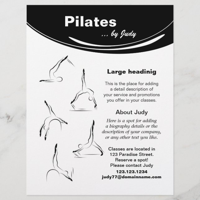 Pilates studio flyer (Front)