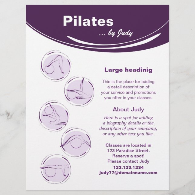 Pilates studio flyer (Front)
