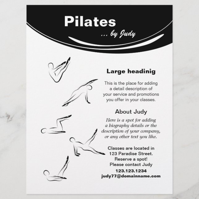 Pilates studio flyer (Front)