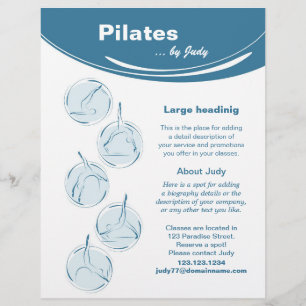 Pilates studio flyer