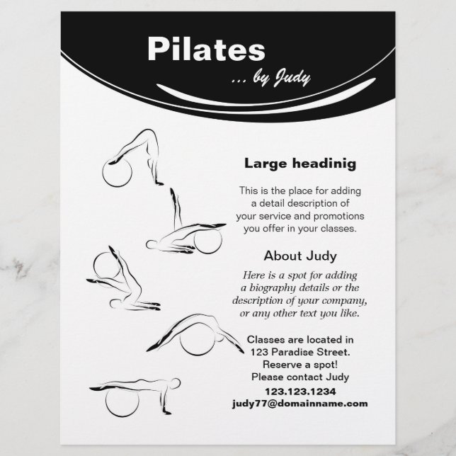 Pilates studio flyer (Front)