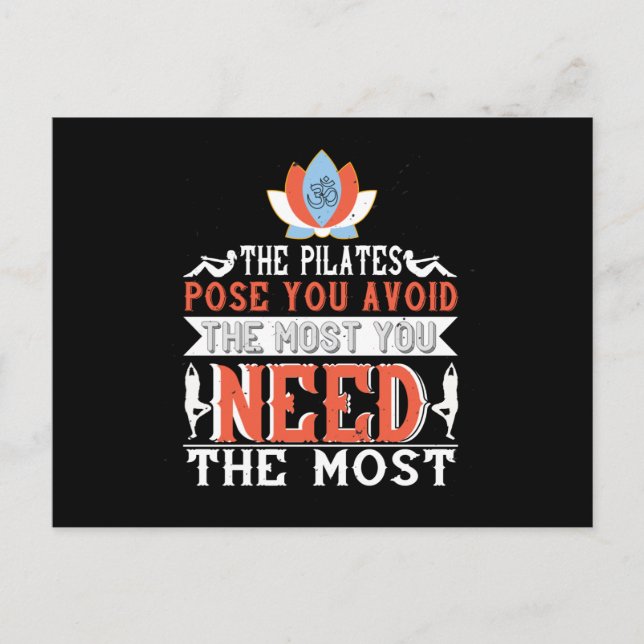 Pilates The Pilates Pose You Avoid You Need Most Postcard (Front)