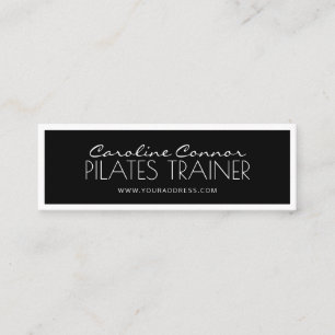 Pilates Trainer Black & White Bordered Card