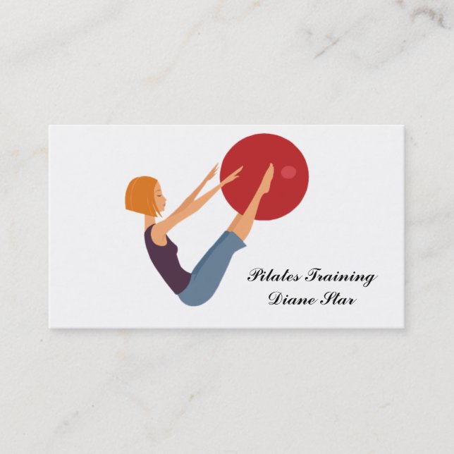 Pilates Training business card (Front)
