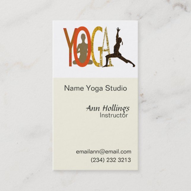 Pilates Yoga Business Card (Front)