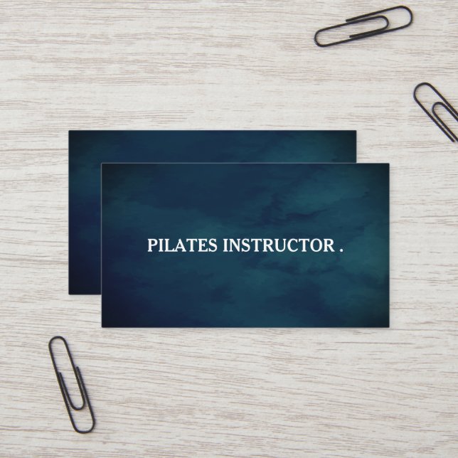 Pilates Yoga Instructor Teacher Business Card (Front/Back In Situ)