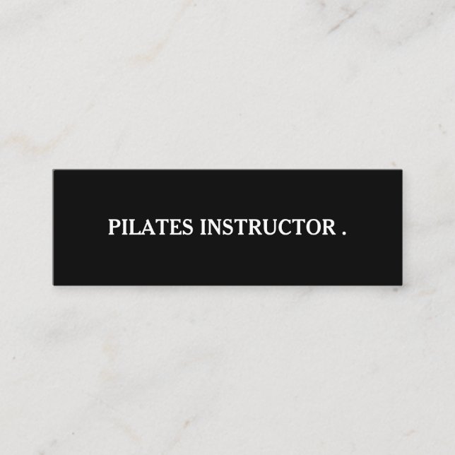 Pilates Yoga Instructor Teacher Mini Business Card (Front)