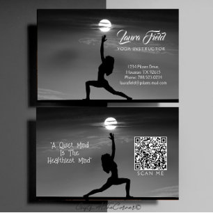 Pilates Yoga Sunset Instructor Business Card