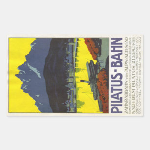 Pilatus Bahn Rectangular Sticker