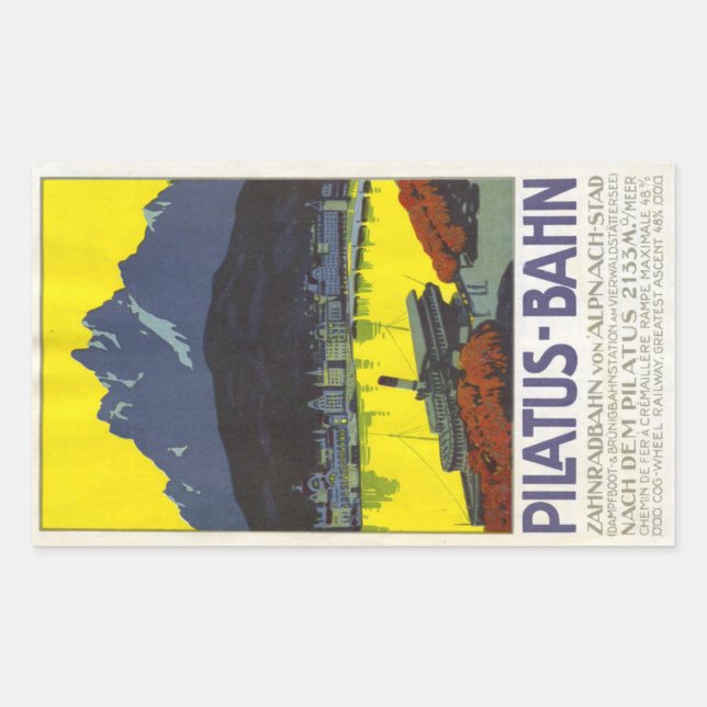 Pilatus Bahn Rectangular Sticker (Front)