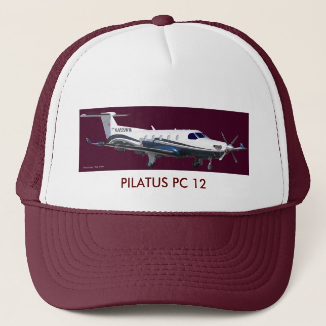 Pilatus PC-12 Portrait, PILATUS PC 12 Trucker Hat (Front)