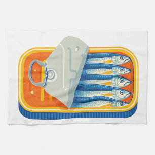 Pilchards Design Kitchen Towel