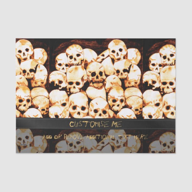 Pile-O-Skulls (Aged) Tissue Paper (Front)