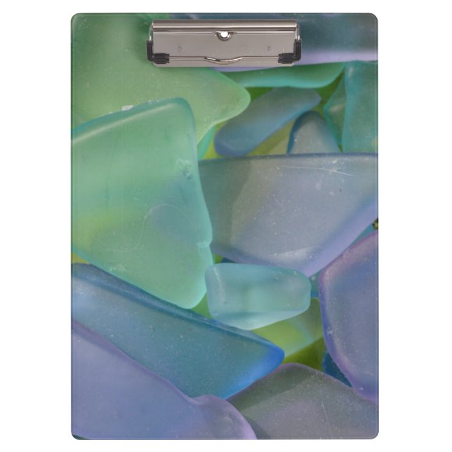 Pile of blue beach glass, Alaska Clipboard (Front)