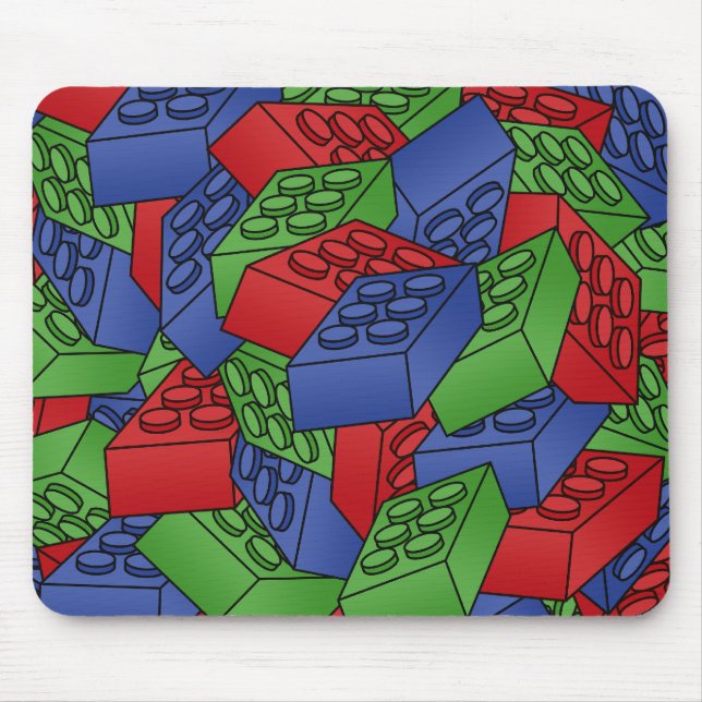 Pile of Building Blocks Mouse Pad (Front)