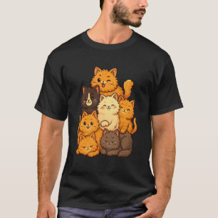 Pile Of Cats Cute Cat Lover T-Shirt