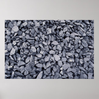 Pile of coal recently excavated from strip mine poster