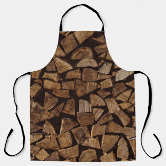 Pile of firewoods apron