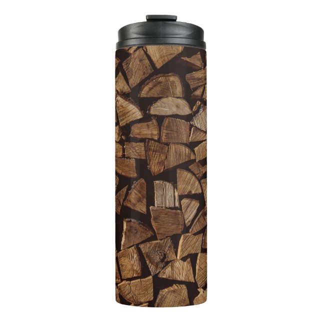 Pile of firewoods thermal tumbler (Front)