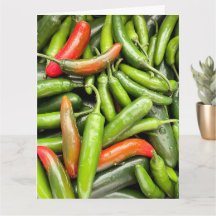 Pile Of Green Spicy Peppers