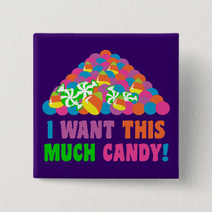 Pile of Halloween Candy 15 Cm Square Badge
