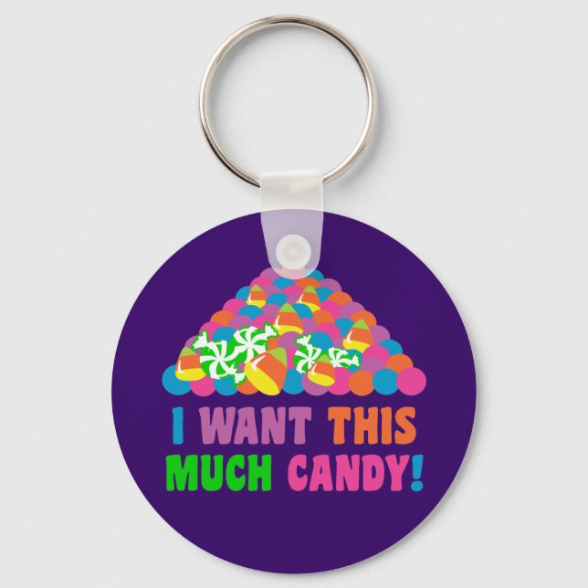 Pile of Halloween Candy Key Ring (Front)