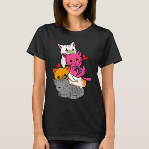 Pile Of Kitten Cats Cute Cat Cat Pile Cat T-Shirt