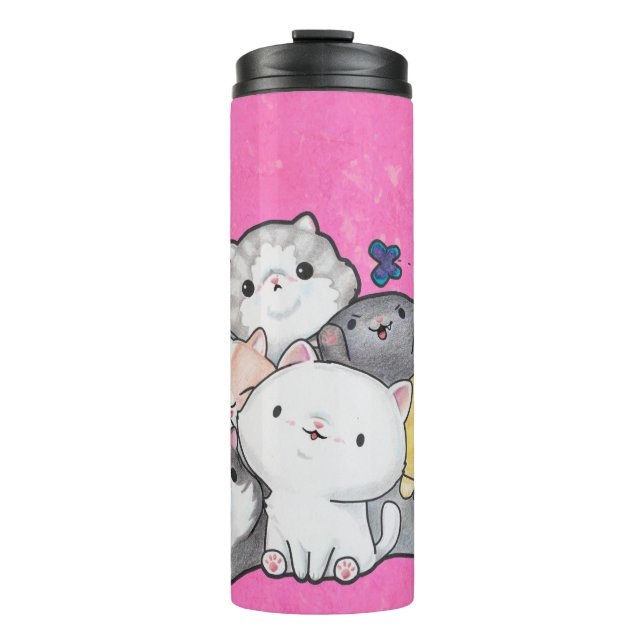 Pile of Kittens Thermal Tumbler (Front)