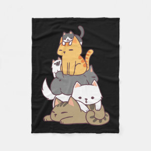 Pile Of Kitty Cats Funny Cute Cat Lover Gift T Shi Fleece Blanket