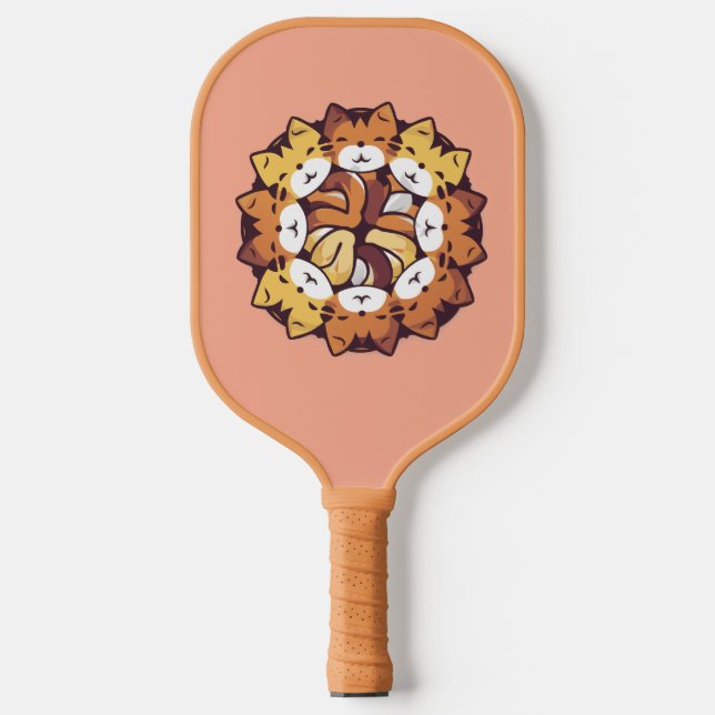 Pile Of Kitty Cats Funny Cute Cat Lover Pickleball Paddle (Front)