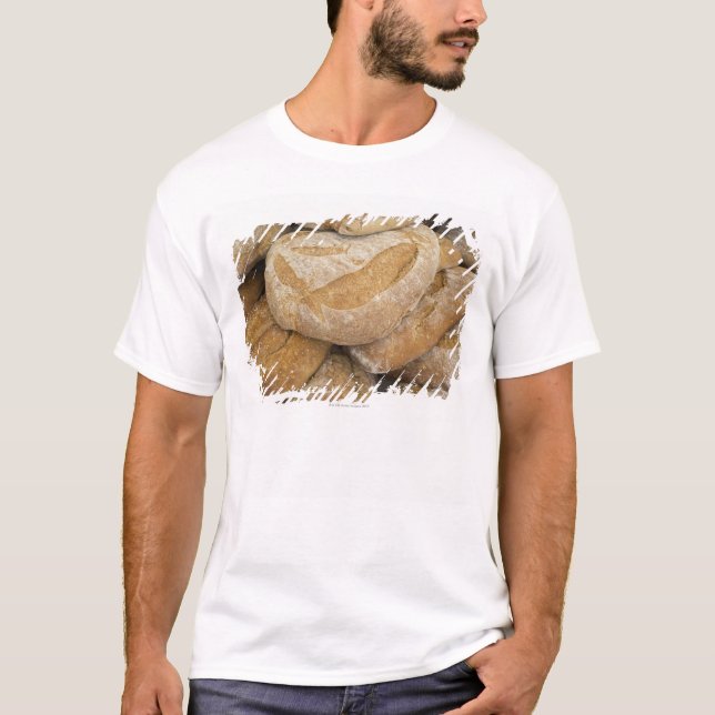 Pile of large bread loaves T-Shirt (Front)