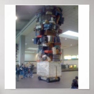 Pile of Luggage At Sacramento Airport California Poster